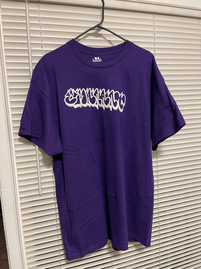 "Emanant" Bubble Print Graffiti Glow in the Dark - Purple - XL