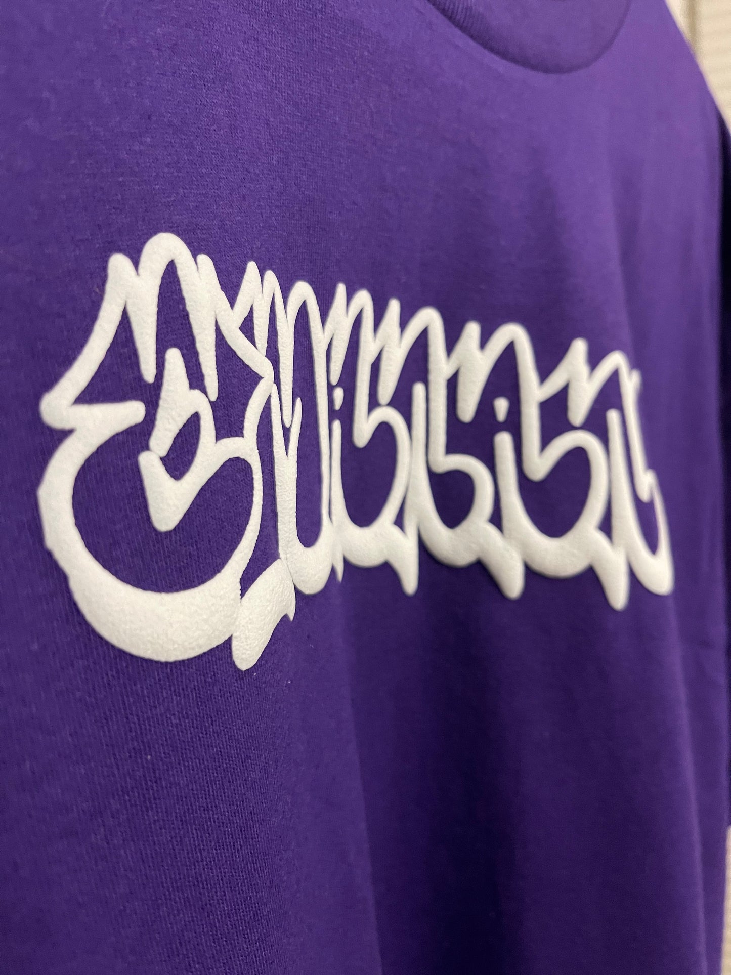 "Emanant" Bubble Print Graffiti Glow in the Dark - Purple - XL