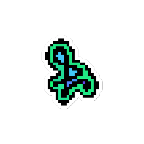 8-Bit Logo Bubble-free stickers