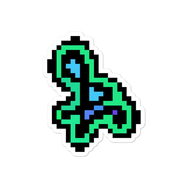 8-Bit Logo Bubble-free stickers