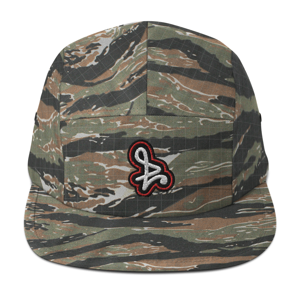 Red Bloom Five Panel Cap Camo
