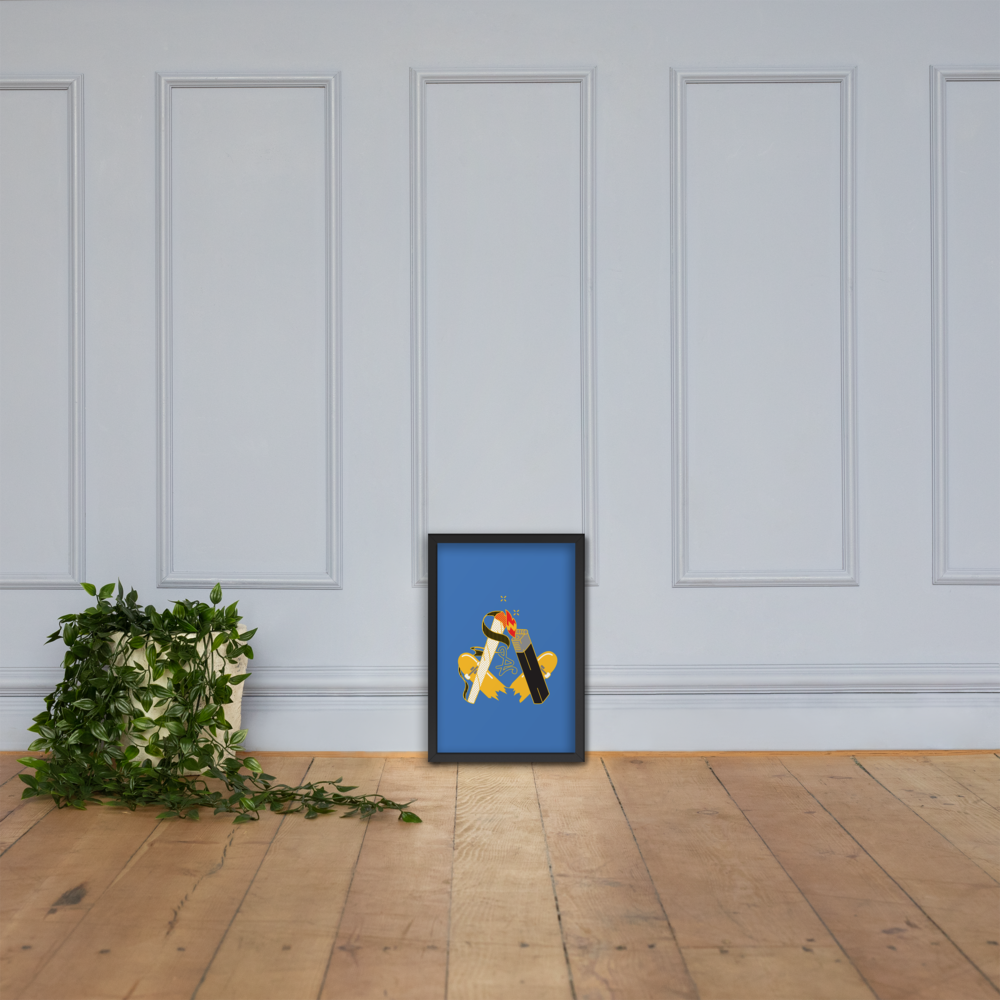 Framed "Free Skatin'" Poster