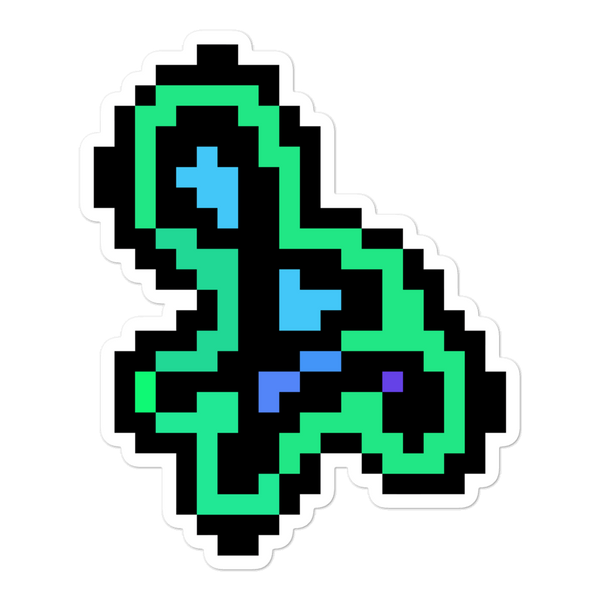 8-Bit Logo Bubble-free stickers